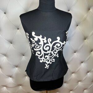 White House Black Market Elegant Black And White Women's Top Size 2